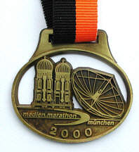 Marathonmedaille für die Finisher des Münchner Medienmarathons 2000
